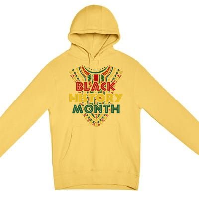 Black History Month African American Flag Juneteenth Dashiki Premium Pullover Hoodie