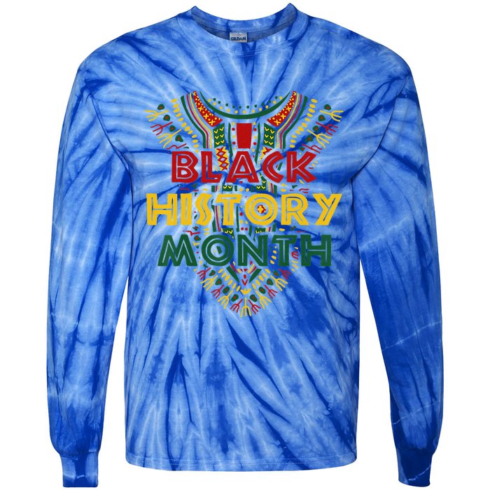 Black History Month African American Flag Juneteenth Dashiki Tie-Dye Long Sleeve Shirt