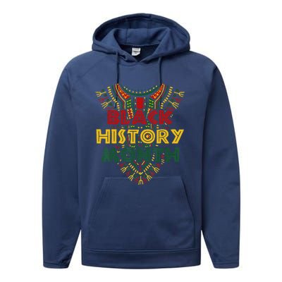 Black History Month African American Flag Juneteenth Dashiki Performance Fleece Hoodie