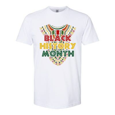 Black History Month African American Flag Juneteenth Dashiki Softstyle CVC T-Shirt