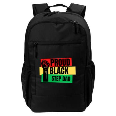 Black History Month Proud Black Step Dad Bonus Daddy Father Gift Backpack