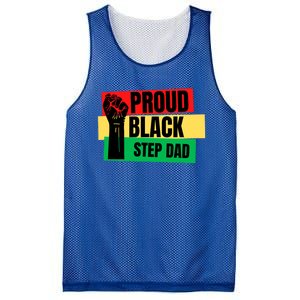 Black History Month Proud Black Step Dad Bonus Daddy Father Gift Mesh Reversible Basketball Jersey Tank