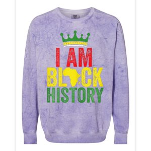 Black History Month Funny I am Black History Colorblast Crewneck Sweatshirt