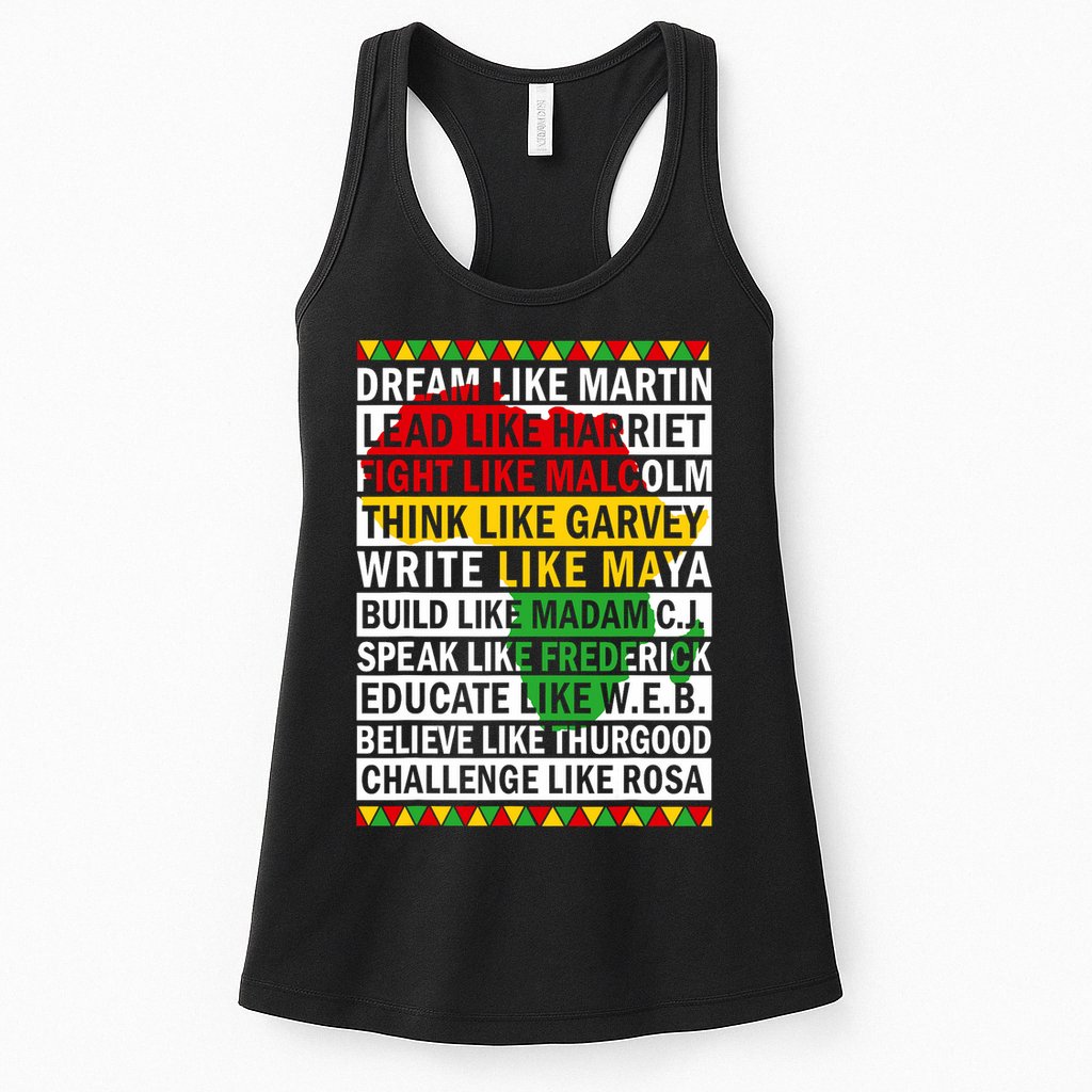 Black History Month Dream Like African Leader Womens Tank Top