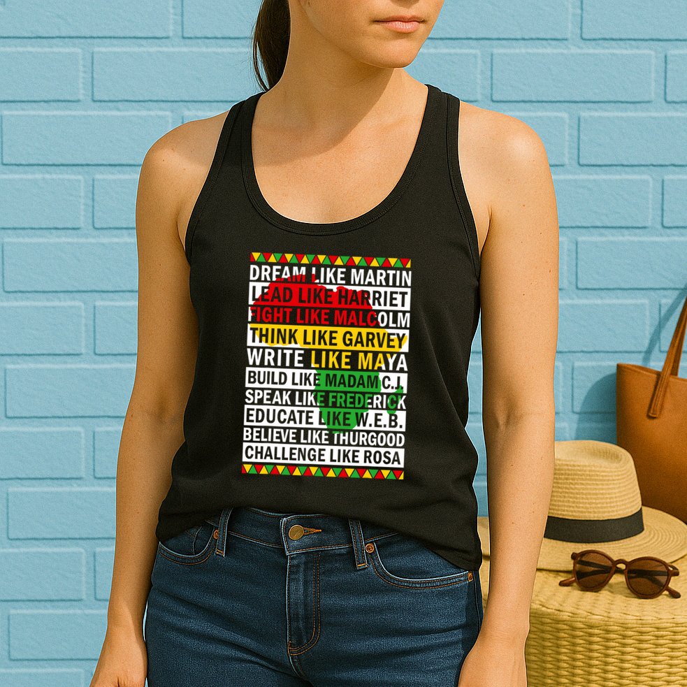 Black History Month Dream Like African Leader Womens Tank Top