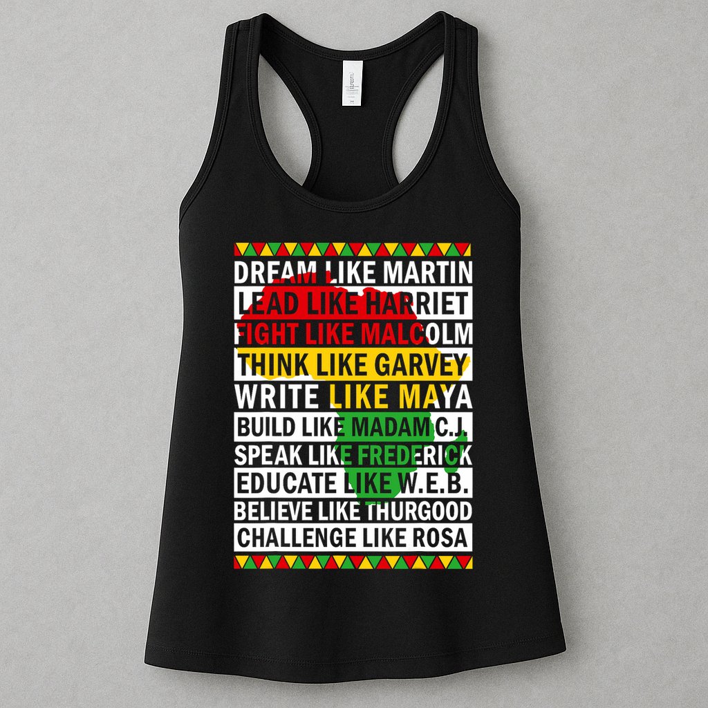 Black History Month Dream Like African Leader Womens Tank Top