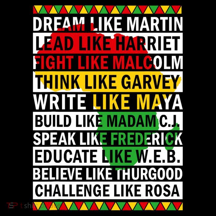 Black History Month Dream Like African Leader Kids T-Shirt