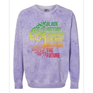 Black History Month Honoring Past Inspiring Future Colorblast Crewneck Sweatshirt