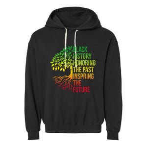 Black History Month Honoring Past Inspiring Future Garment-Dyed Fleece Hoodie