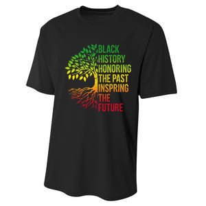 Black History Month Honoring Past Inspiring Future Performance Sprint T-Shirt