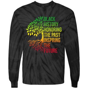 Black History Month Honoring Past Inspiring Future Tie-Dye Long Sleeve Shirt