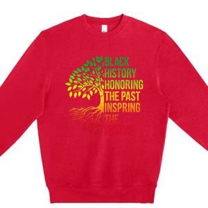 Black History Month Honoring Past Inspiring Future Premium Crewneck Sweatshirt