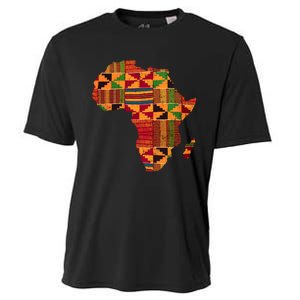 Black History Month Shirts Cool Africa Map Kente Cloth Gift African Lover Cooling Performance Crew T-Shirt