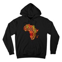 Black History Month Shirts Cool Africa Map Kente Cloth Gift African Lover Hoodie