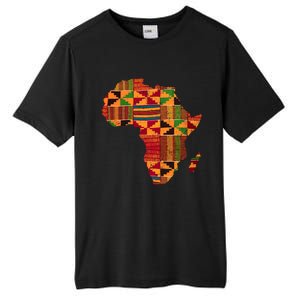 Black History Month Shirts Cool Africa Map Kente Cloth Gift African Lover Tall Fusion ChromaSoft Performance T-Shirt