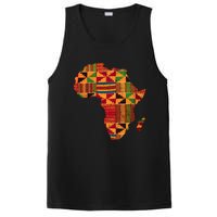 Black History Month Shirts Cool Africa Map Kente Cloth Gift African Lover PosiCharge Competitor Tank