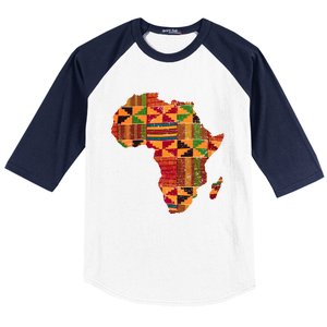 Black History Month Shirts Cool Africa Map Kente Cloth Gift African Lover Baseball Sleeve Shirt