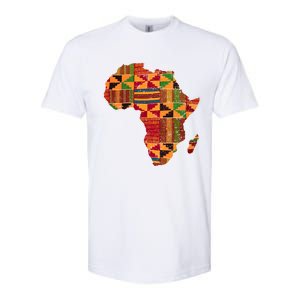 Black History Month Shirts Cool Africa Map Kente Cloth Gift African Lover Softstyle CVC T-Shirt