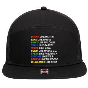 Black History Month African American Country Celebration 7 Panel Mesh Trucker Snapback Hat