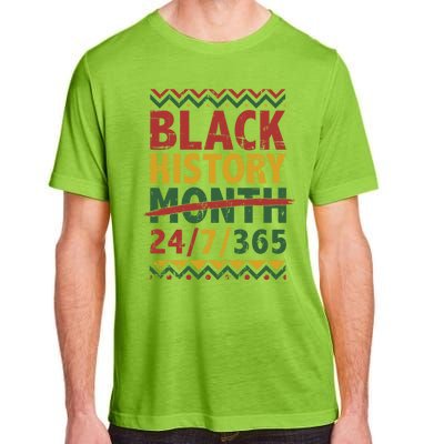 Black History Month 24/7/365 With African Flag Funny Gift Adult ChromaSoft Performance T-Shirt