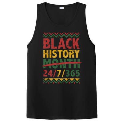 Black History Month 24/7/365 With African Flag Funny Gift PosiCharge Competitor Tank