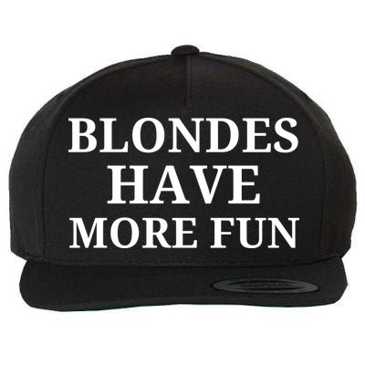 Blondes Have More Fun Wool Snapback Cap