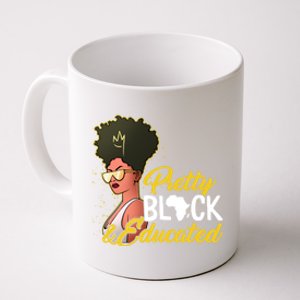 Black History Month Pretty Black And Educated Costume Great Gift Coffee Mug