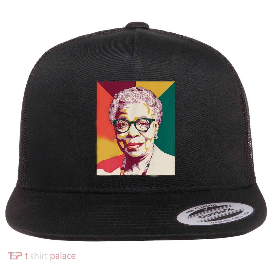 Black History Month Angelou Black Culture Flat Bill Trucker Hat