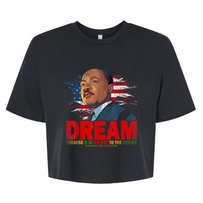 Black History Month Martin Have Dream Luther King Day Bella+Canvas Jersey Crop Tee