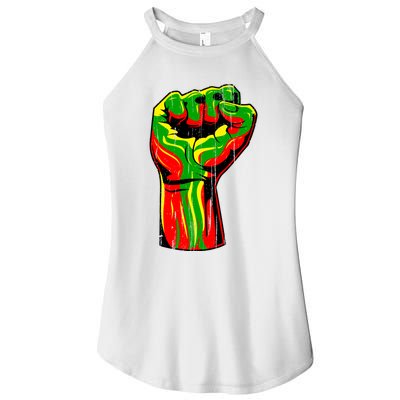 Black History Month Fist African American Gift Women’s Perfect Tri Rocker Tank