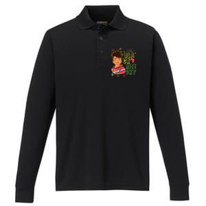 Black History Month Boy I Am African American Performance Long Sleeve Polo