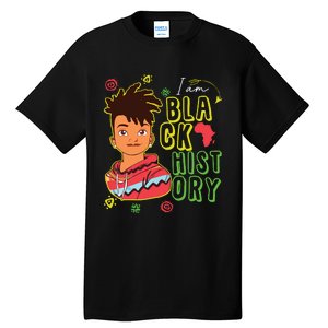 Black History Month Boy I Am African American Tall T-Shirt