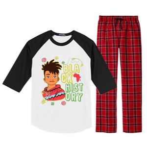 Black History Month Boy I Am African American Raglan Sleeve Pajama Set