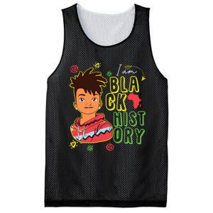 Black History Month Boy I Am African American Mesh Reversible Basketball Jersey Tank