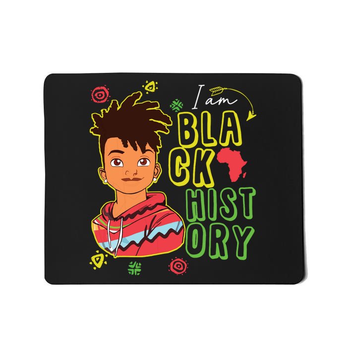 Black History Month Boy I Am African American Mousepad