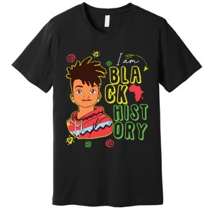 Black History Month Boy I Am African American Premium T-Shirt