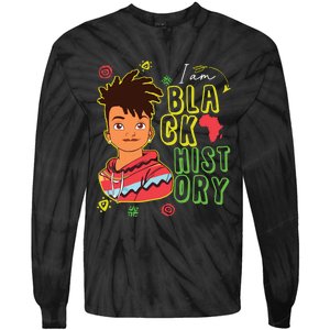 Black History Month Boy I Am African American Tie-Dye Long Sleeve Shirt