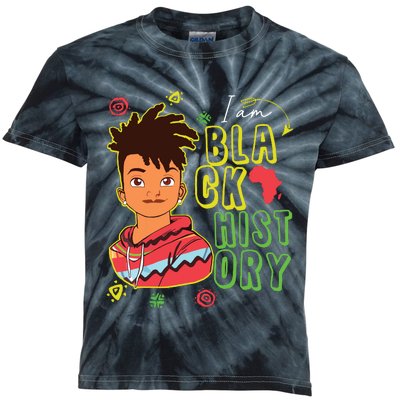 Black History Month Boy I Am African American Kids Tie-Dye T-Shirt