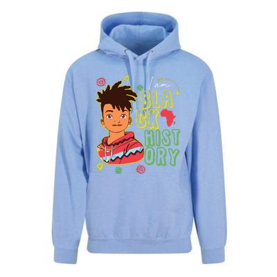 Black History Month Boy I Am African American Unisex Surf Hoodie