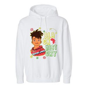 Black History Month Boy I Am African American Garment-Dyed Fleece Hoodie