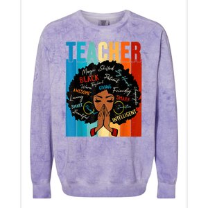 Black History Month Shirts Teacher Colorblast Crewneck Sweatshirt