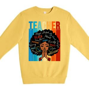 Black History Month Shirts Teacher Premium Crewneck Sweatshirt