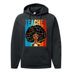 Black History Month Shirts Teacher Performance Fleece Hoodie