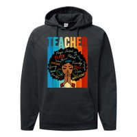 Black History Month Shirts Teacher Performance Fleece Hoodie