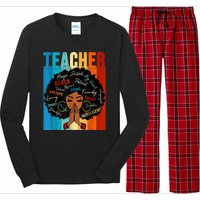 Black History Month Shirts Teacher Long Sleeve Pajama Set