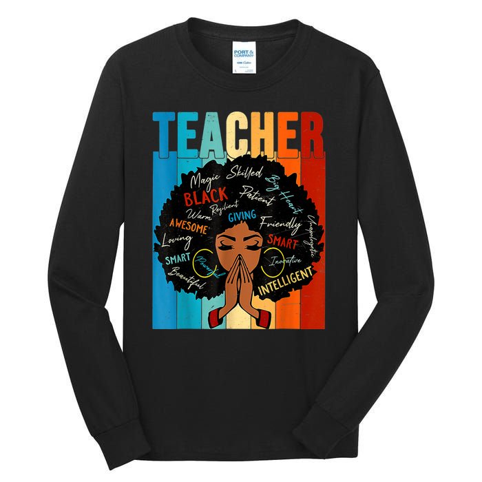 Black History Month Shirts Teacher Tall Long Sleeve T-Shirt