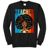 Black History Month Shirts Teacher Tall Sweatshirt