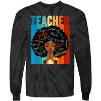 Black History Month Shirts Teacher Tie-Dye Long Sleeve Shirt