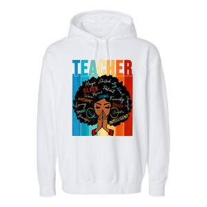 Black History Month Shirts Teacher Garment-Dyed Fleece Hoodie