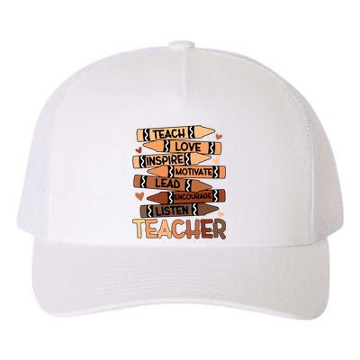 Black History Month Melanin Prek Preschool Teachers Yupoong Adult 5-Panel Trucker Hat